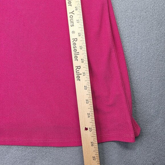 Love Scarlett Shirt Womens XL Pink Bell Sleeve Lace Trim Stretch Pullover Top - Picture 7 of 11